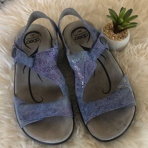 ABEO Eileen Sandals Adjustable Straps Arch Support 1.5” Heels Concave HeelbedEUC